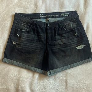 Black Jean Shorts